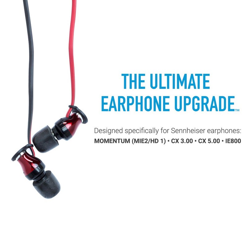 Comply 167 Core Series | Memory Foam Replacement IEM Ear Tips for Sennheiser Wired Devices & More | Superior Noise Isolation, Ultimate Comfort, Secure Fit | TechDefender, Black, Large (3 Pairs) - Image 2